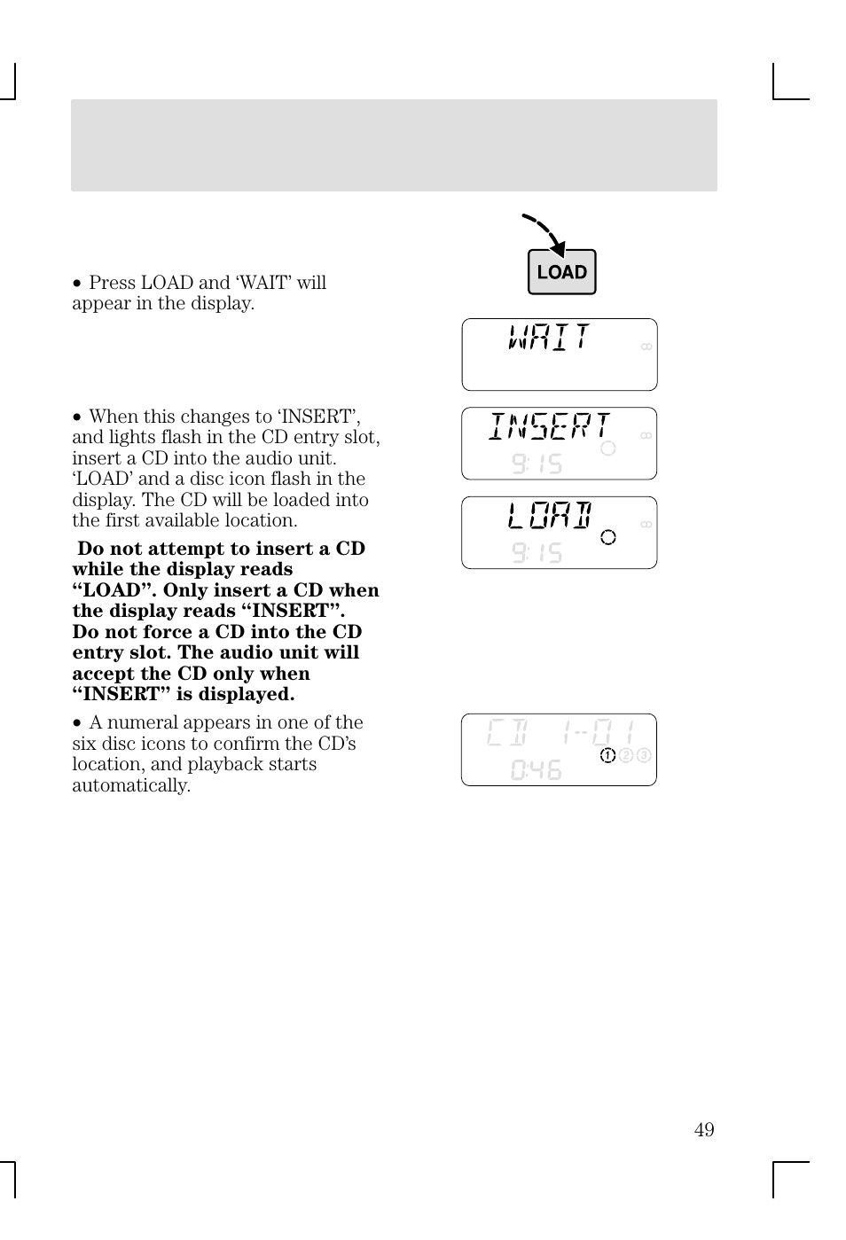 Entertainment systems | FORD 2002 Focus v.1 User Manual | Page 49 / 328