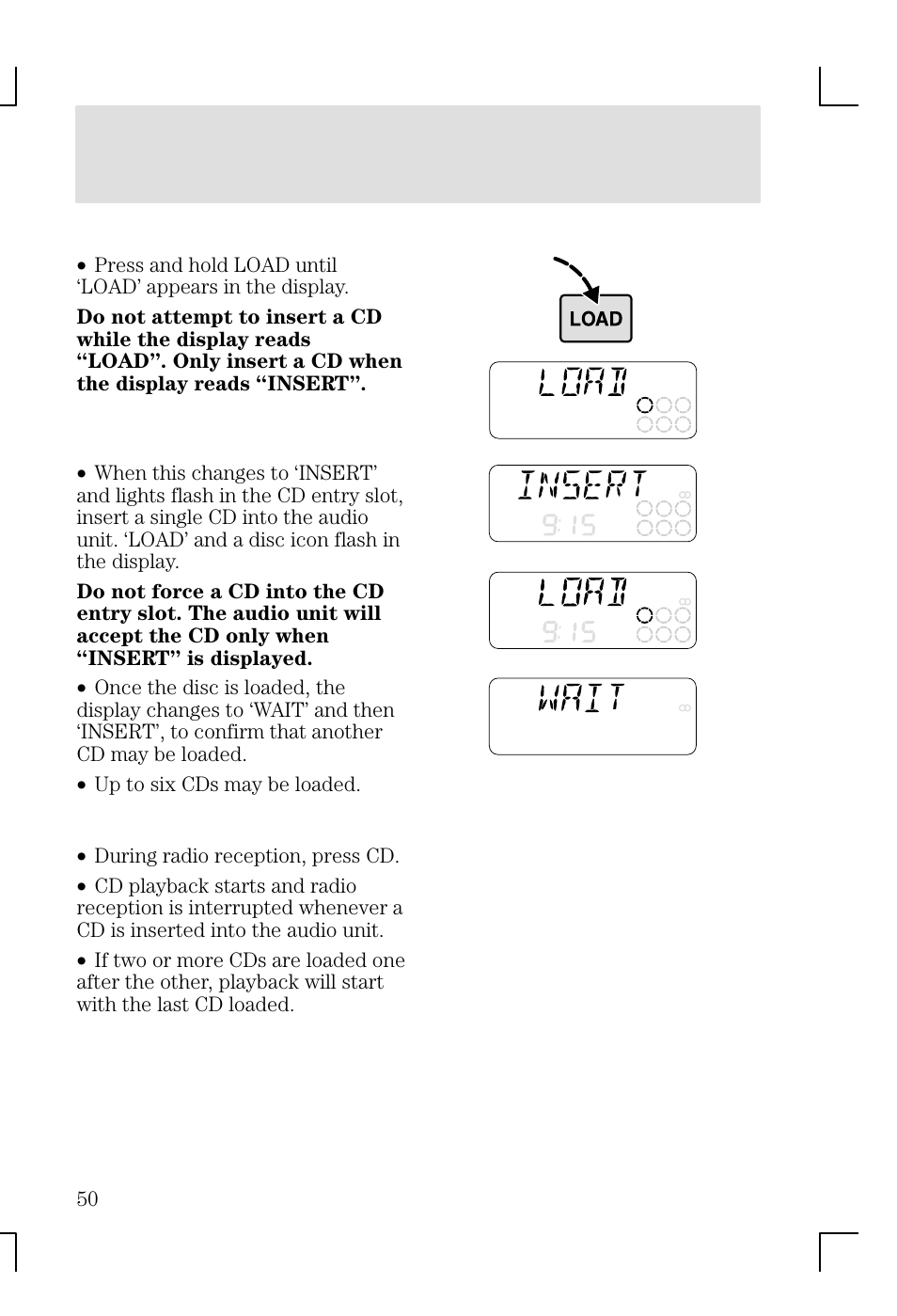 Entertainment systems | FORD 2002 Focus v.1 User Manual | Page 50 / 328