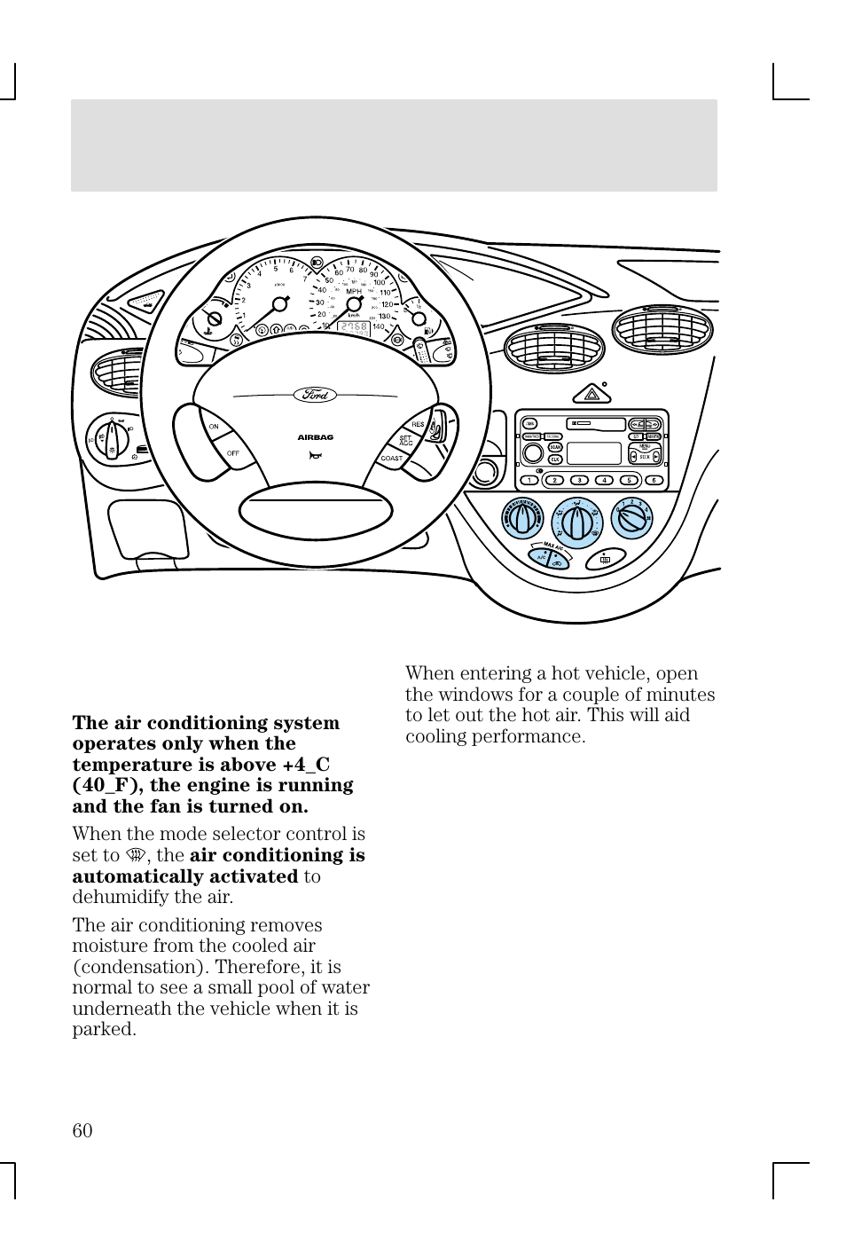 Climate controls | FORD 2002 Focus v.1 User Manual | Page 60 / 328