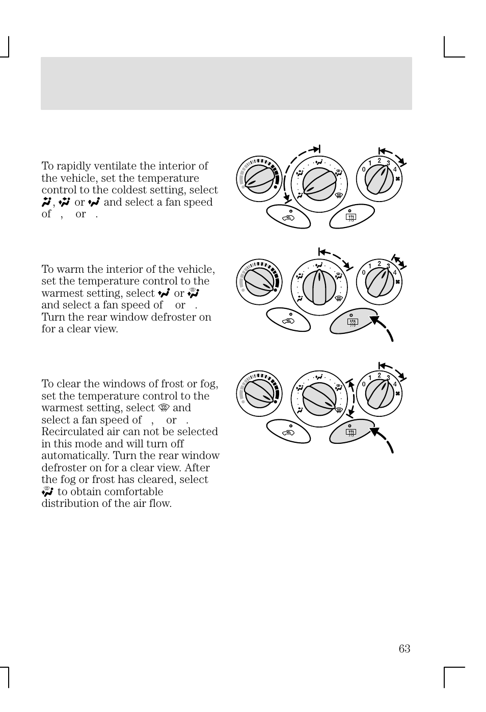 Climate controls | FORD 2002 Focus v.1 User Manual | Page 63 / 328