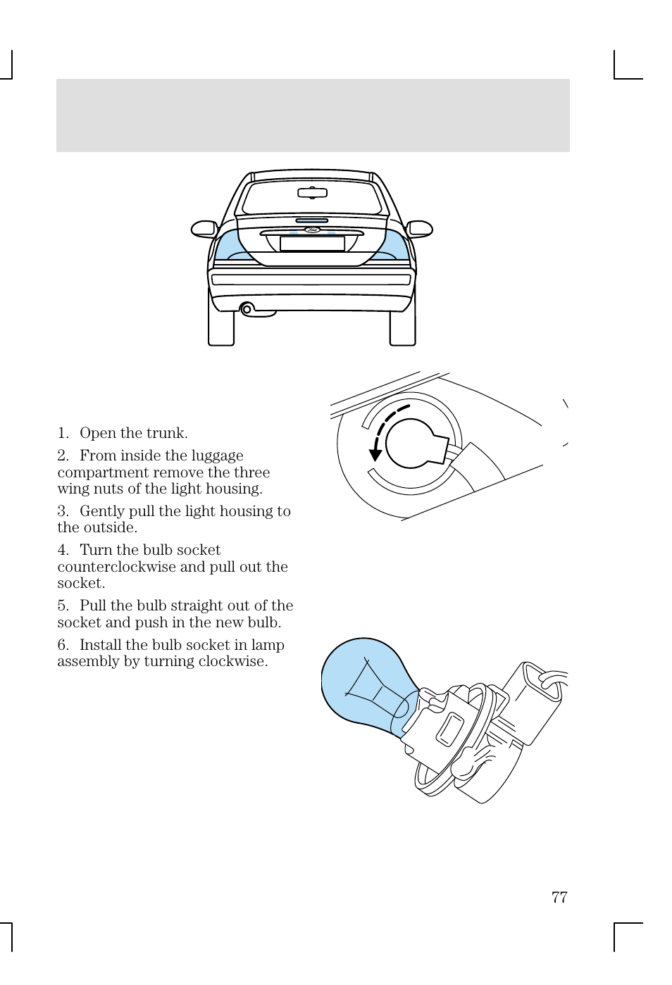 Lights | FORD 2002 Focus v.1 User Manual | Page 77 / 328