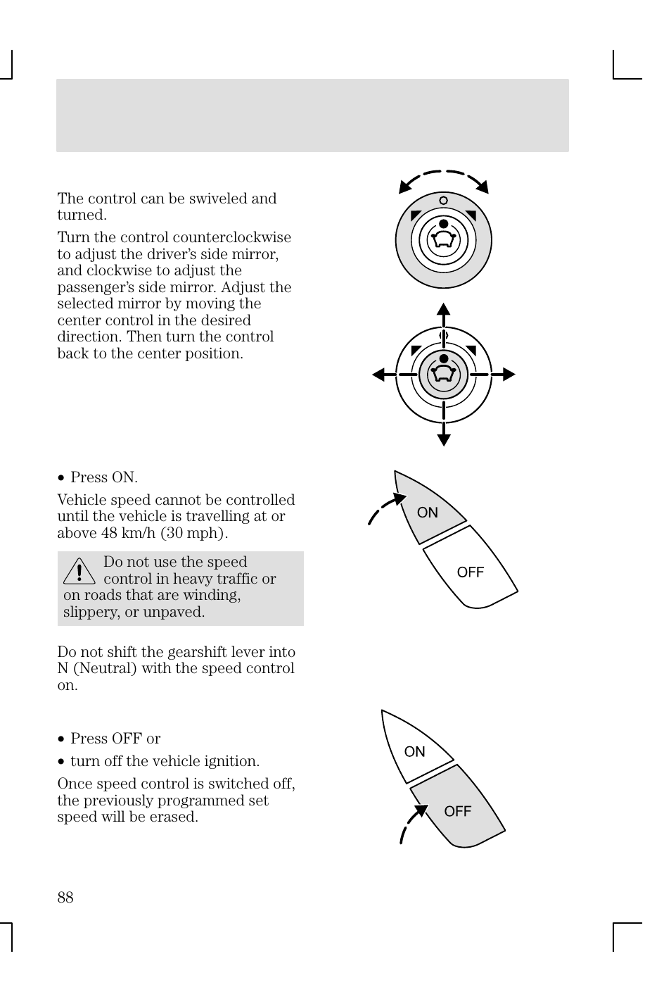 Driver controls | FORD 2002 Focus v.1 User Manual | Page 88 / 328