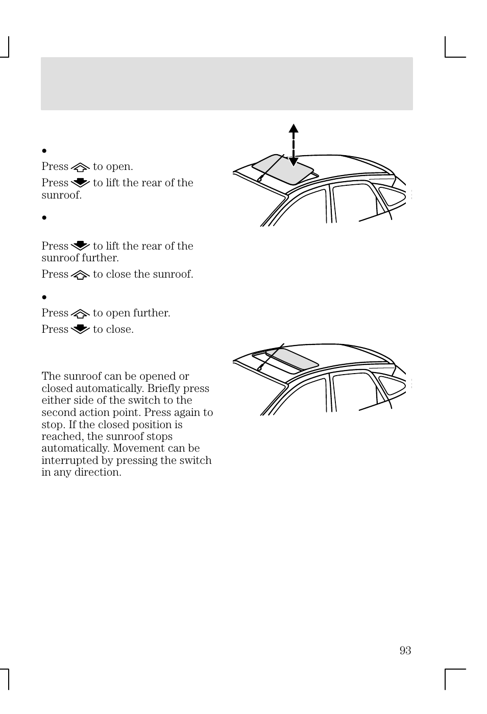 Driver controls | FORD 2002 Focus v.1 User Manual | Page 93 / 328