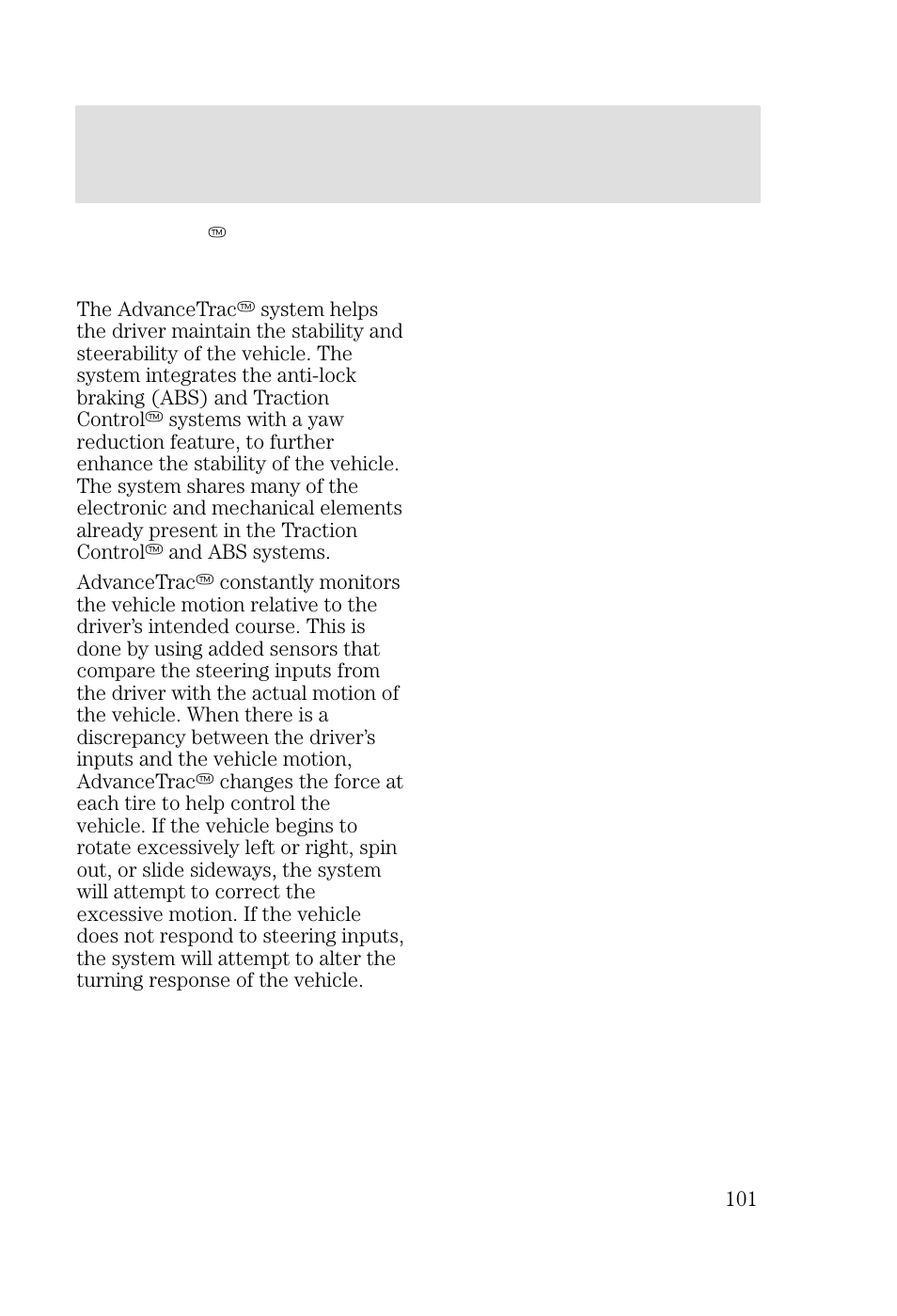 Driver controls | FORD 2002 Focus v.2 User Manual | Page 101 / 336