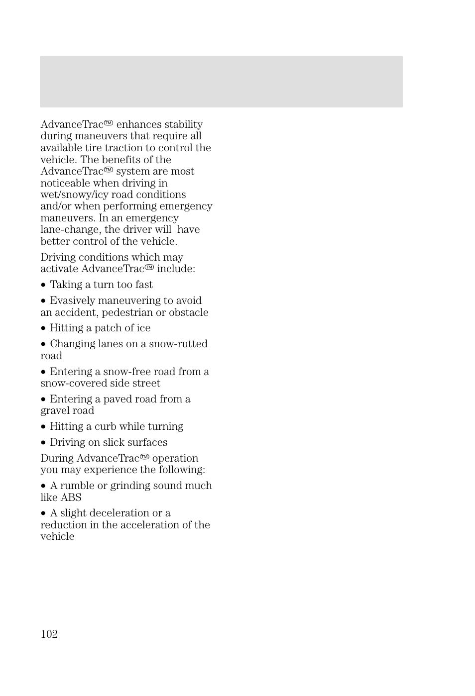 Driver controls | FORD 2002 Focus v.2 User Manual | Page 102 / 336