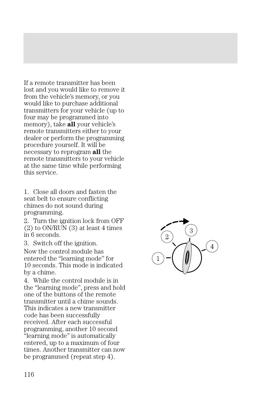 Locks and security | FORD 2002 Focus v.2 User Manual | Page 116 / 336