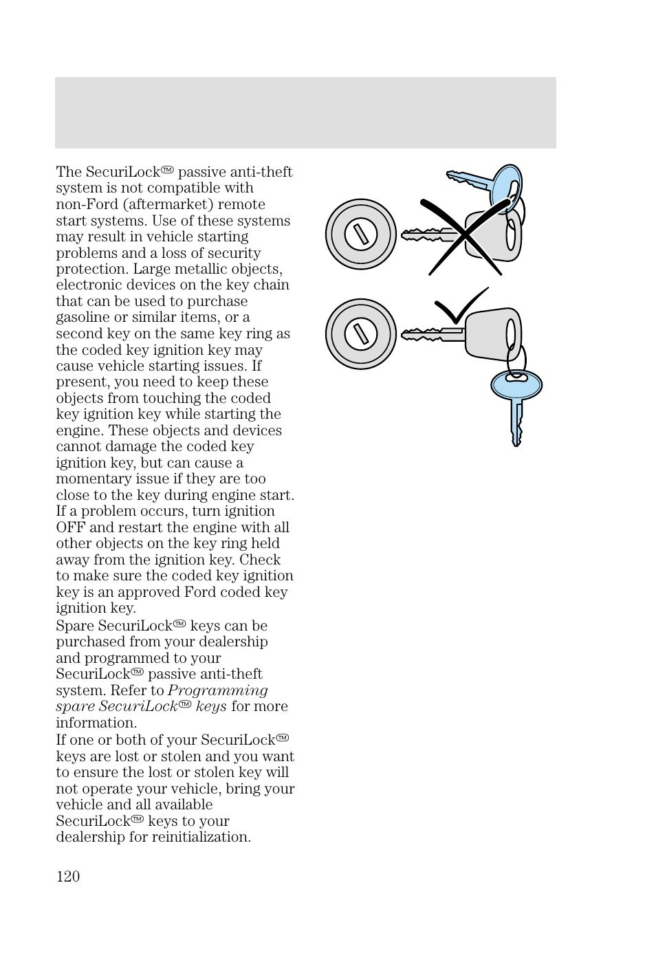 Locks and security | FORD 2002 Focus v.2 User Manual | Page 120 / 336