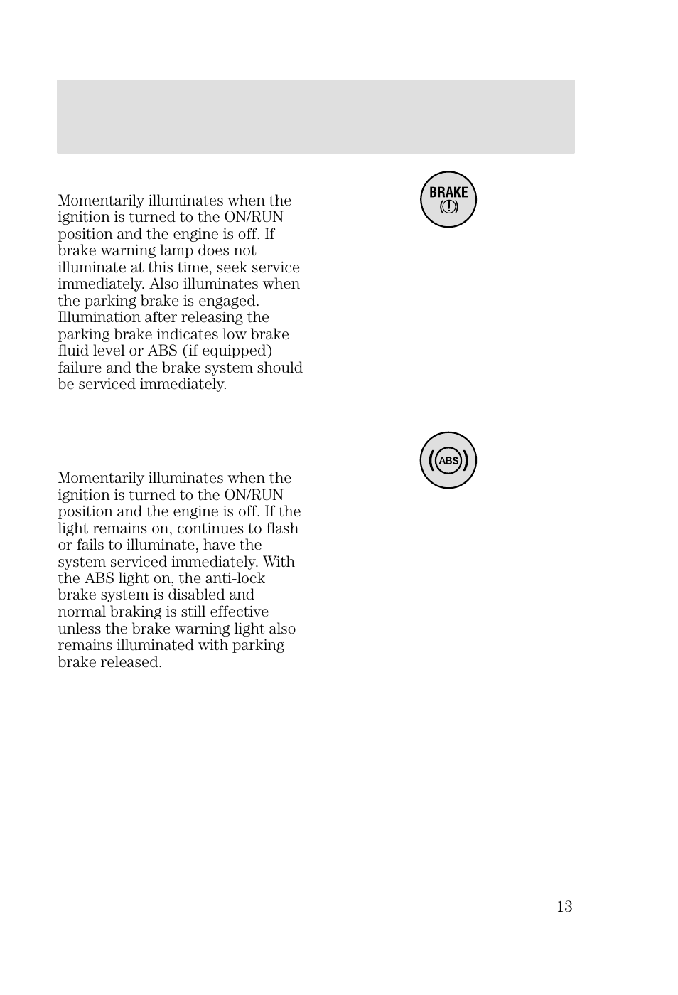 Instrument cluster | FORD 2002 Focus v.2 User Manual | Page 13 / 336