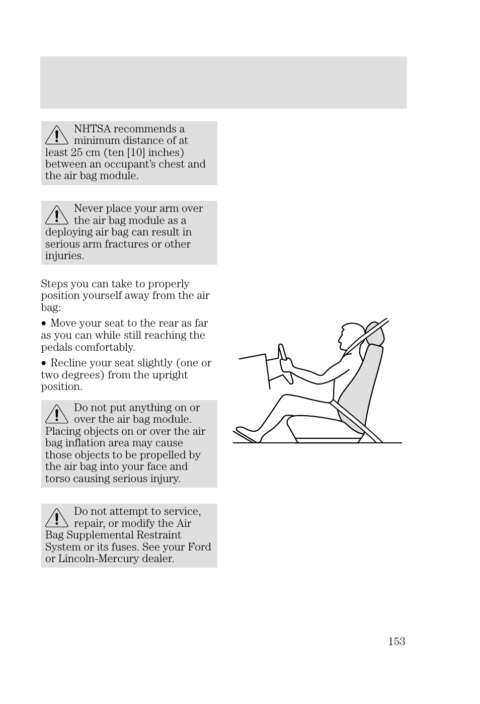 Seating and safety restraints | FORD 2002 Focus v.2 User Manual | Page 153 / 336