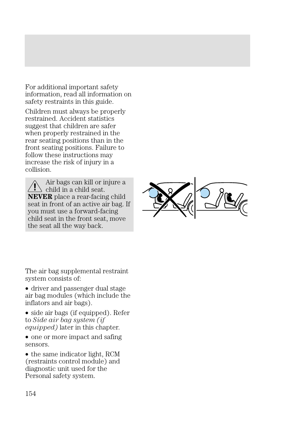 Seating and safety restraints | FORD 2002 Focus v.2 User Manual | Page 154 / 336