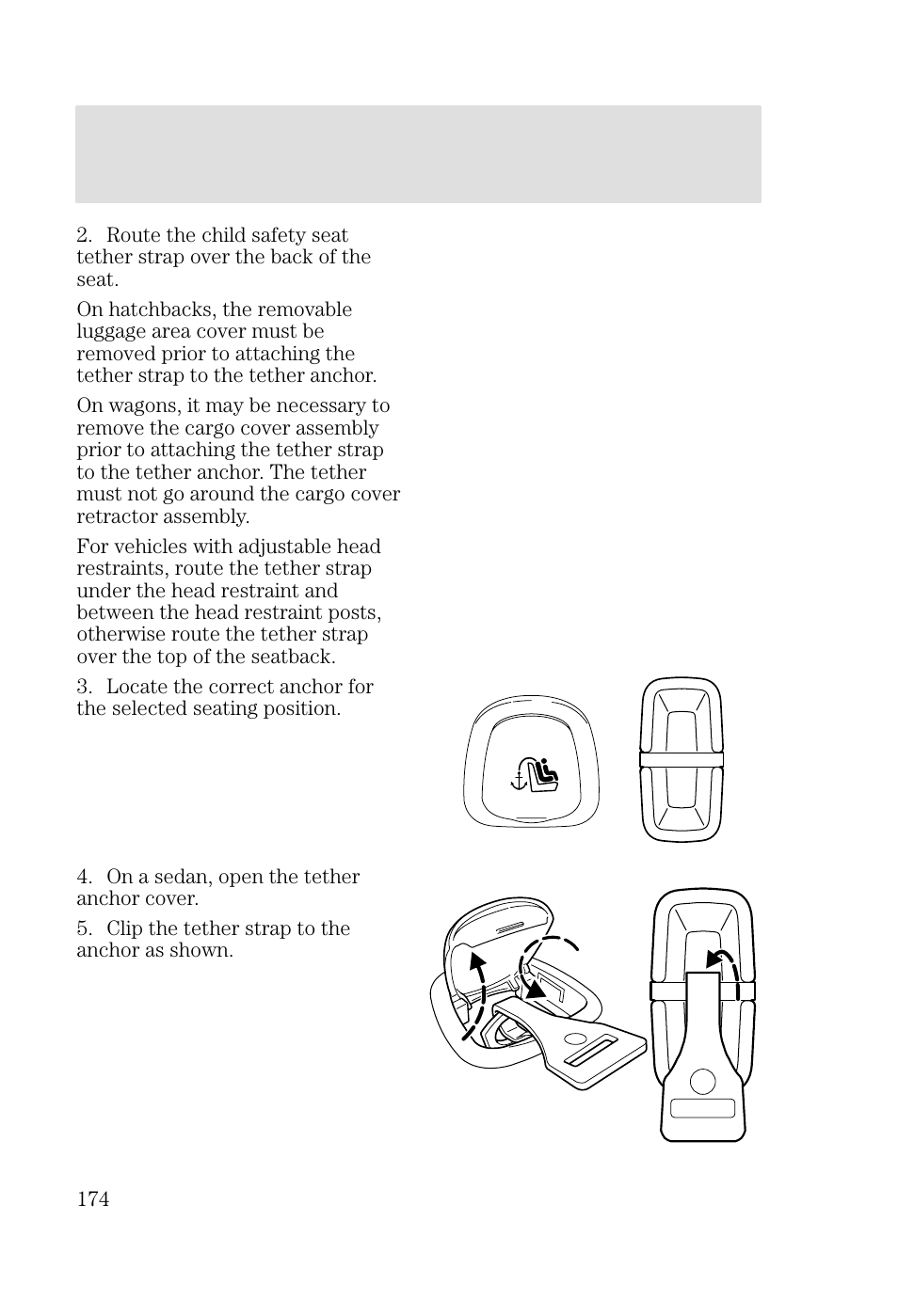 Seating and safety restraints | FORD 2002 Focus v.2 User Manual | Page 174 / 336