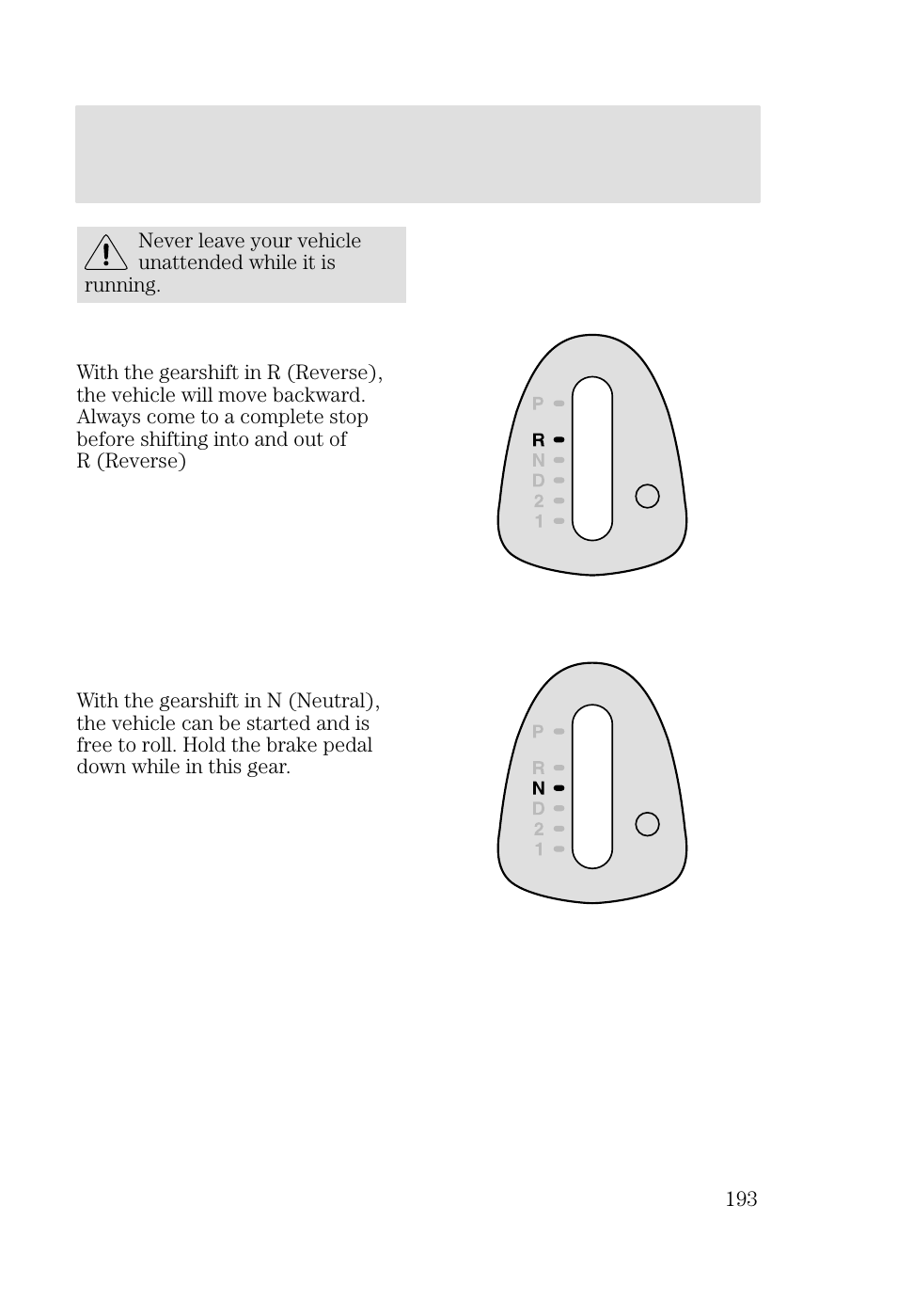 Driving | FORD 2002 Focus v.2 User Manual | Page 193 / 336