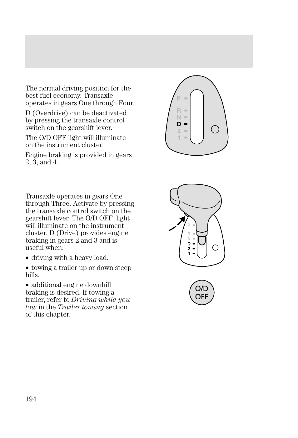 Driving | FORD 2002 Focus v.2 User Manual | Page 194 / 336