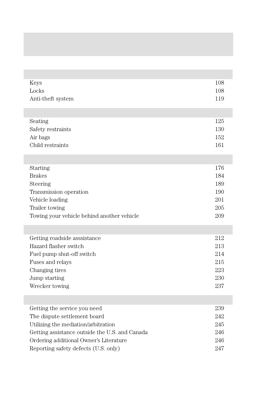 FORD 2002 Focus v.2 User Manual | Page 2 / 336