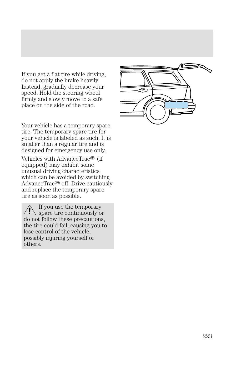Roadside emergencies | FORD 2002 Focus v.2 User Manual | Page 223 / 336
