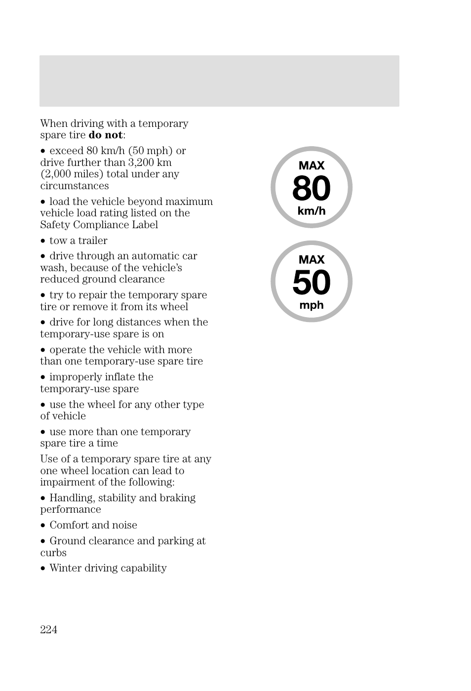 Roadside emergencies | FORD 2002 Focus v.2 User Manual | Page 224 / 336