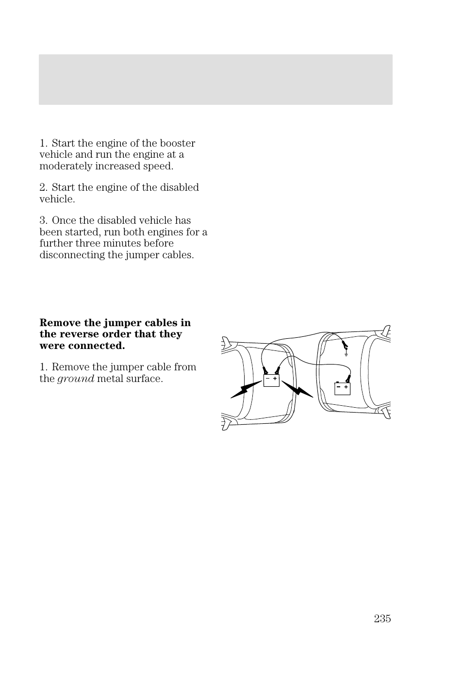 Roadside emergencies | FORD 2002 Focus v.2 User Manual | Page 235 / 336