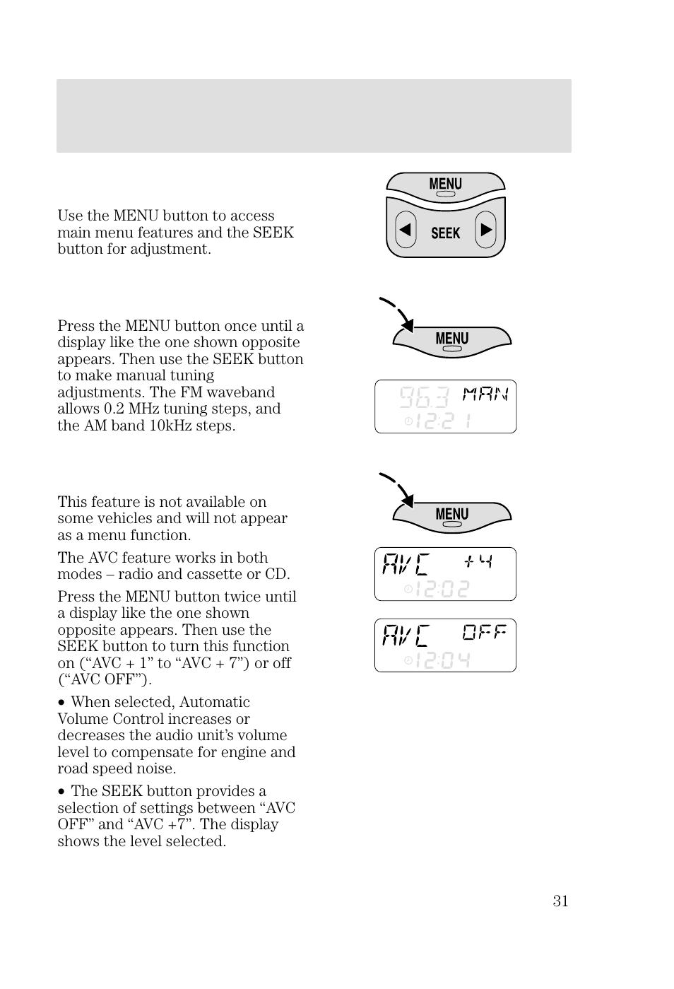 Entertainment systems | FORD 2002 Focus v.2 User Manual | Page 31 / 336