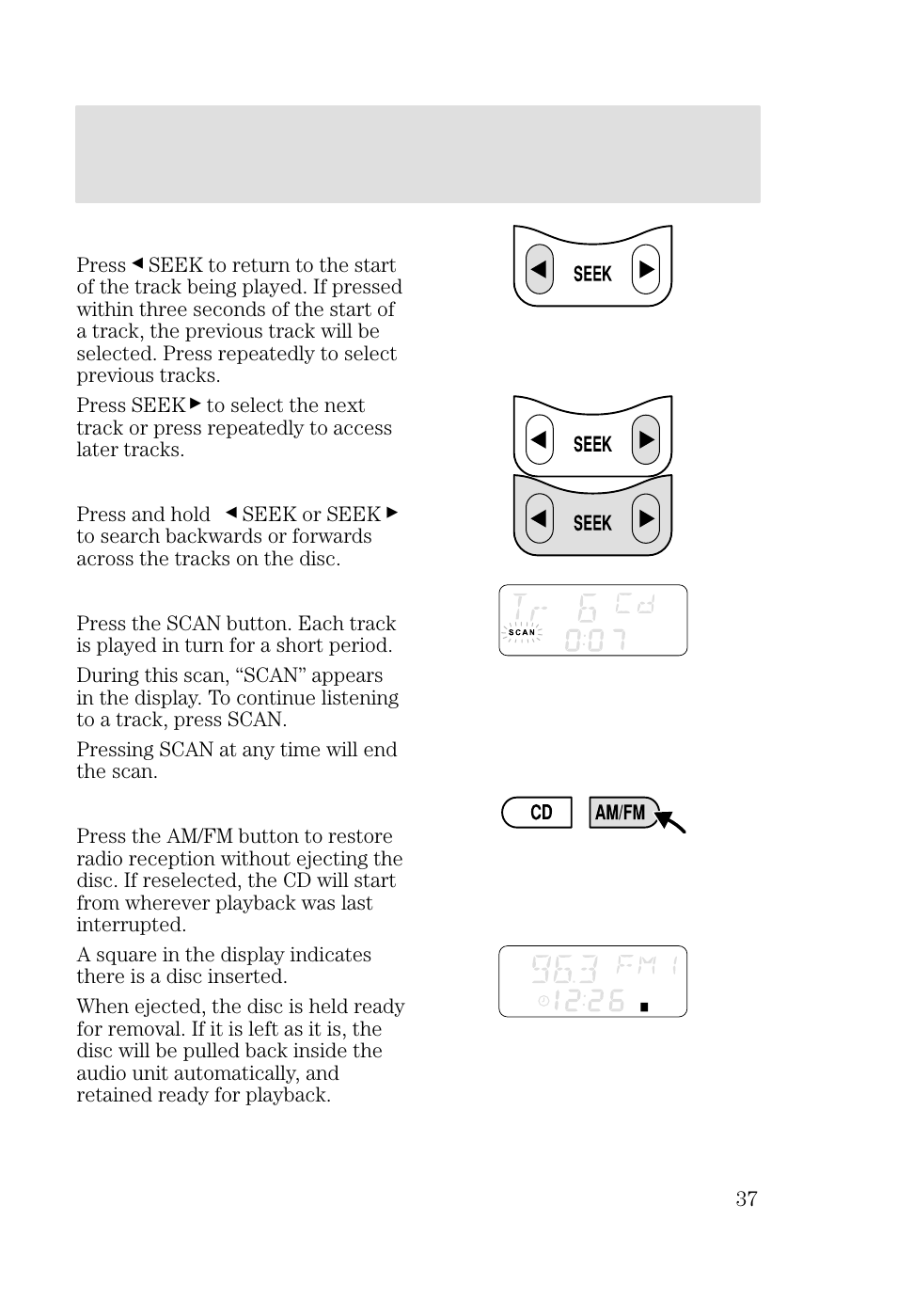 Entertainment systems | FORD 2002 Focus v.2 User Manual | Page 37 / 336