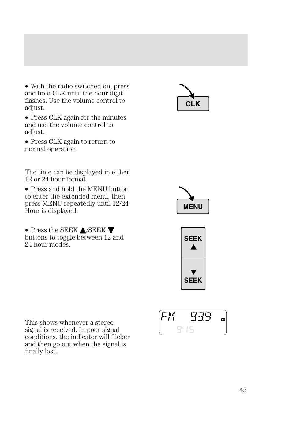 Entertainment systems | FORD 2002 Focus v.2 User Manual | Page 45 / 336