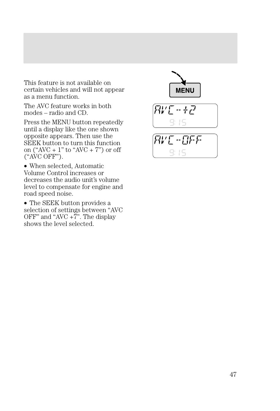 Entertainment systems | FORD 2002 Focus v.2 User Manual | Page 47 / 336