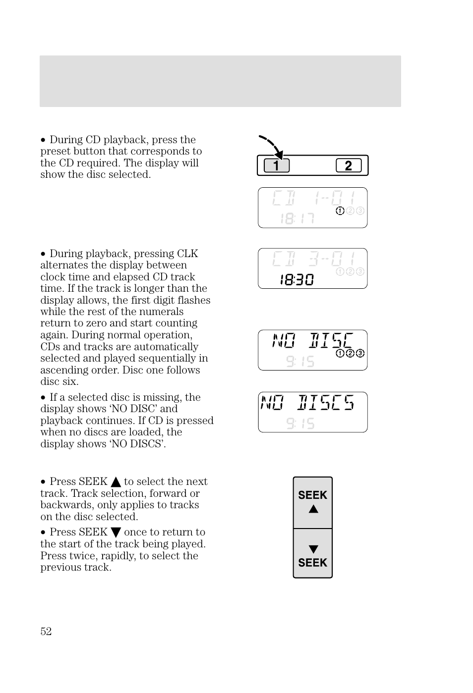 Entertainment systems | FORD 2002 Focus v.2 User Manual | Page 52 / 336