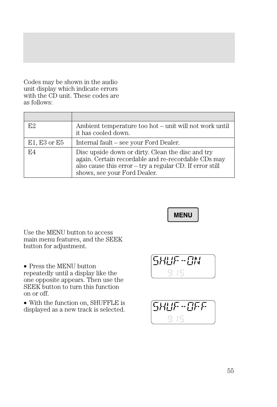 Entertainment systems | FORD 2002 Focus v.2 User Manual | Page 55 / 336