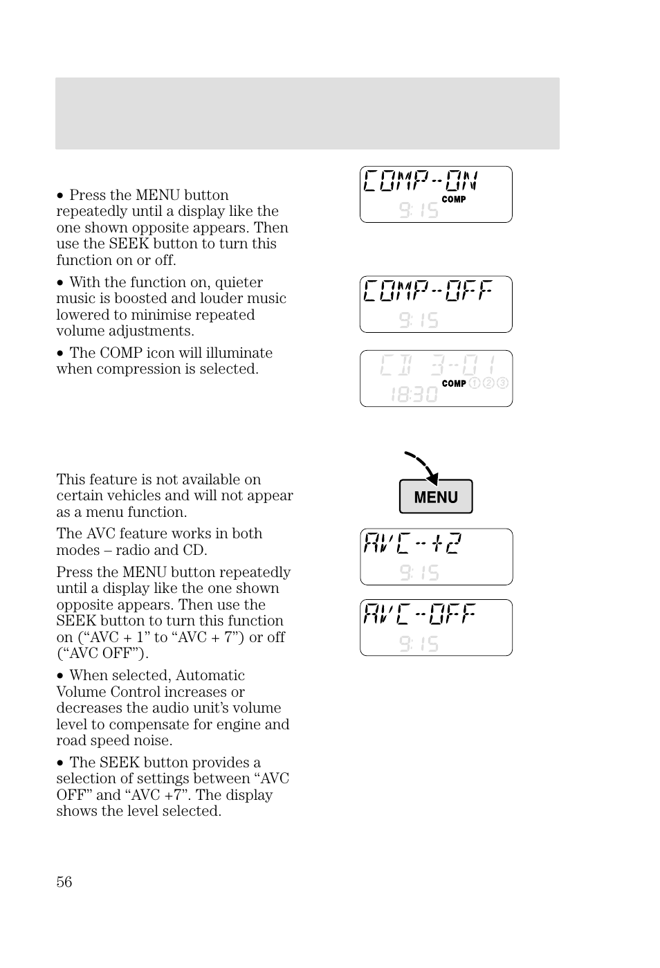 Entertainment systems | FORD 2002 Focus v.2 User Manual | Page 56 / 336