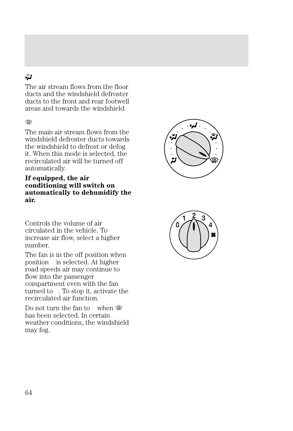 Climate controls | FORD 2002 Focus v.2 User Manual | Page 64 / 336