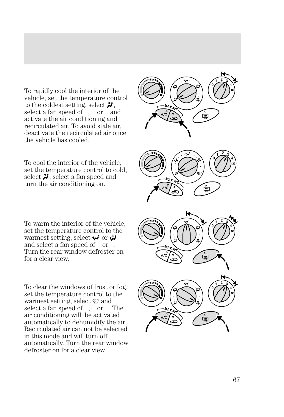 Climate controls | FORD 2002 Focus v.2 User Manual | Page 67 / 336