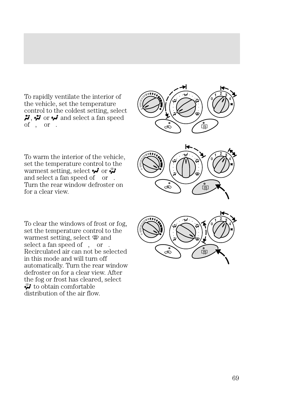 Climate controls | FORD 2002 Focus v.2 User Manual | Page 69 / 336