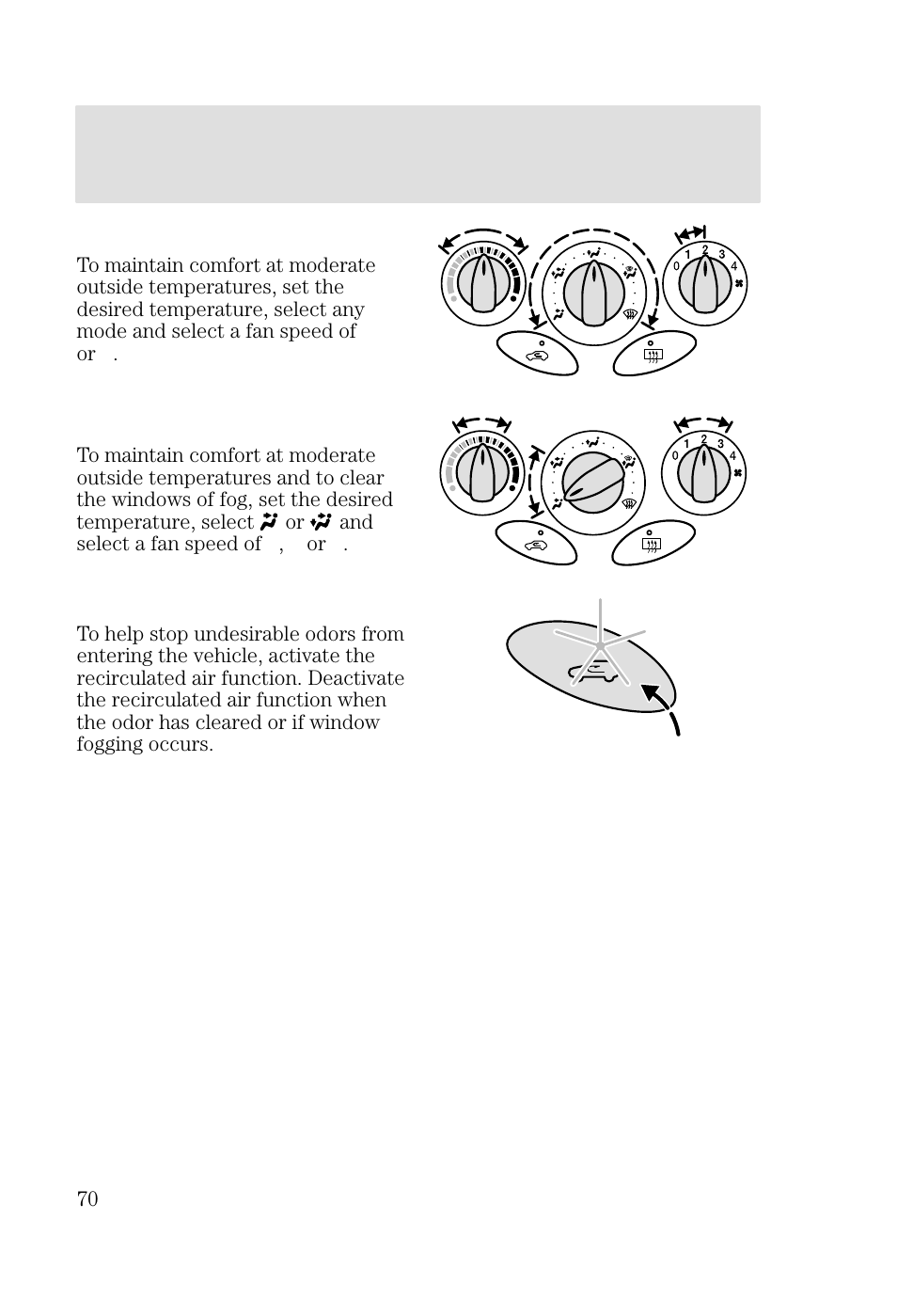 Climate controls | FORD 2002 Focus v.2 User Manual | Page 70 / 336