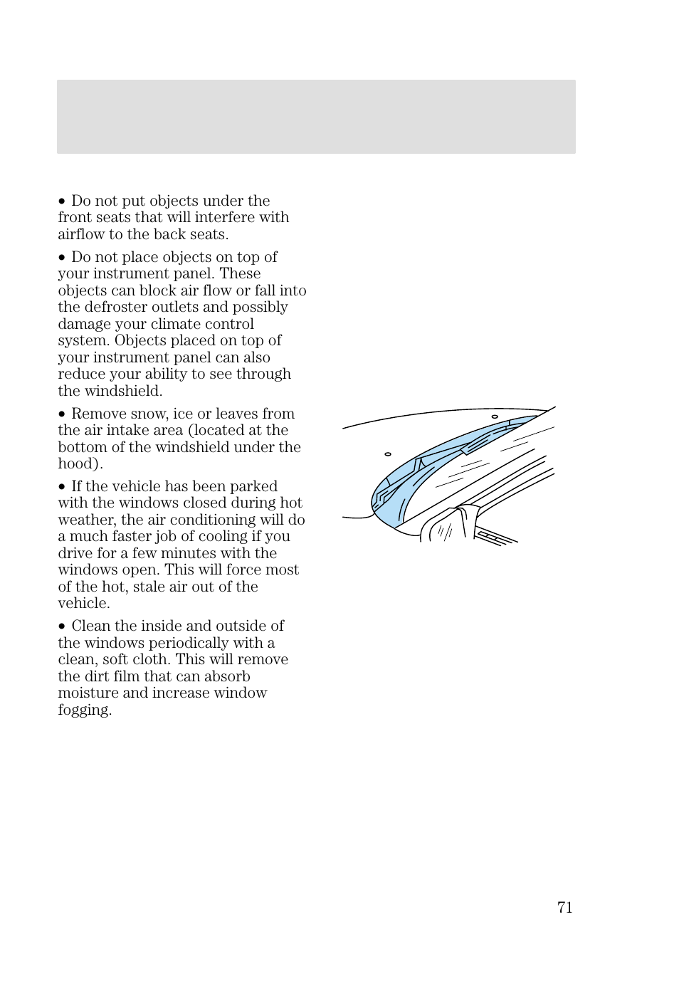Climate controls | FORD 2002 Focus v.2 User Manual | Page 71 / 336