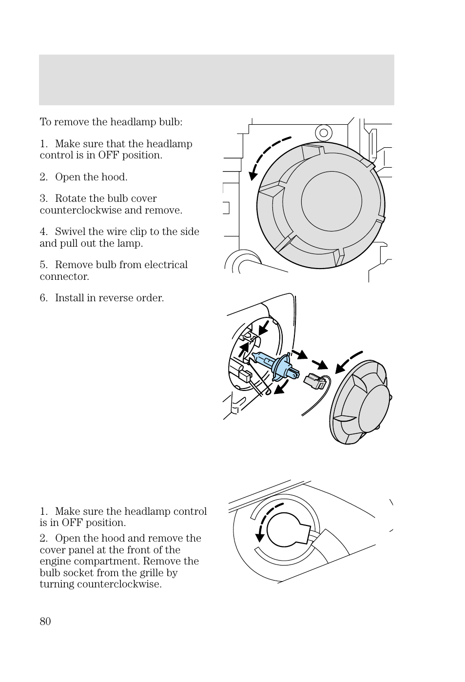 Lights | FORD 2002 Focus v.2 User Manual | Page 80 / 336