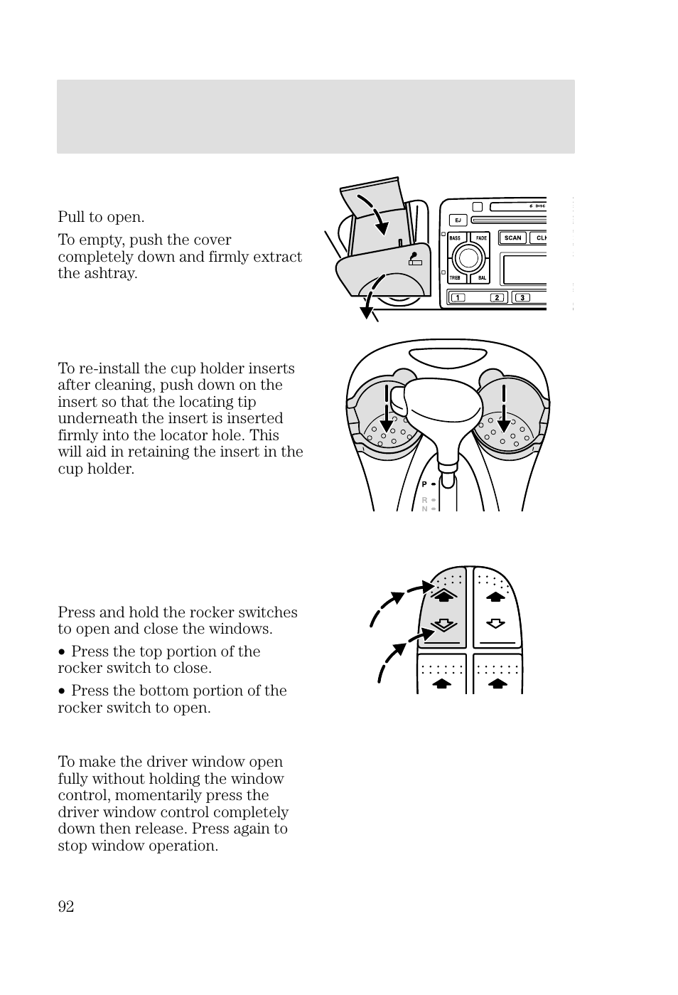 Driver controls | FORD 2002 Focus v.2 User Manual | Page 92 / 336