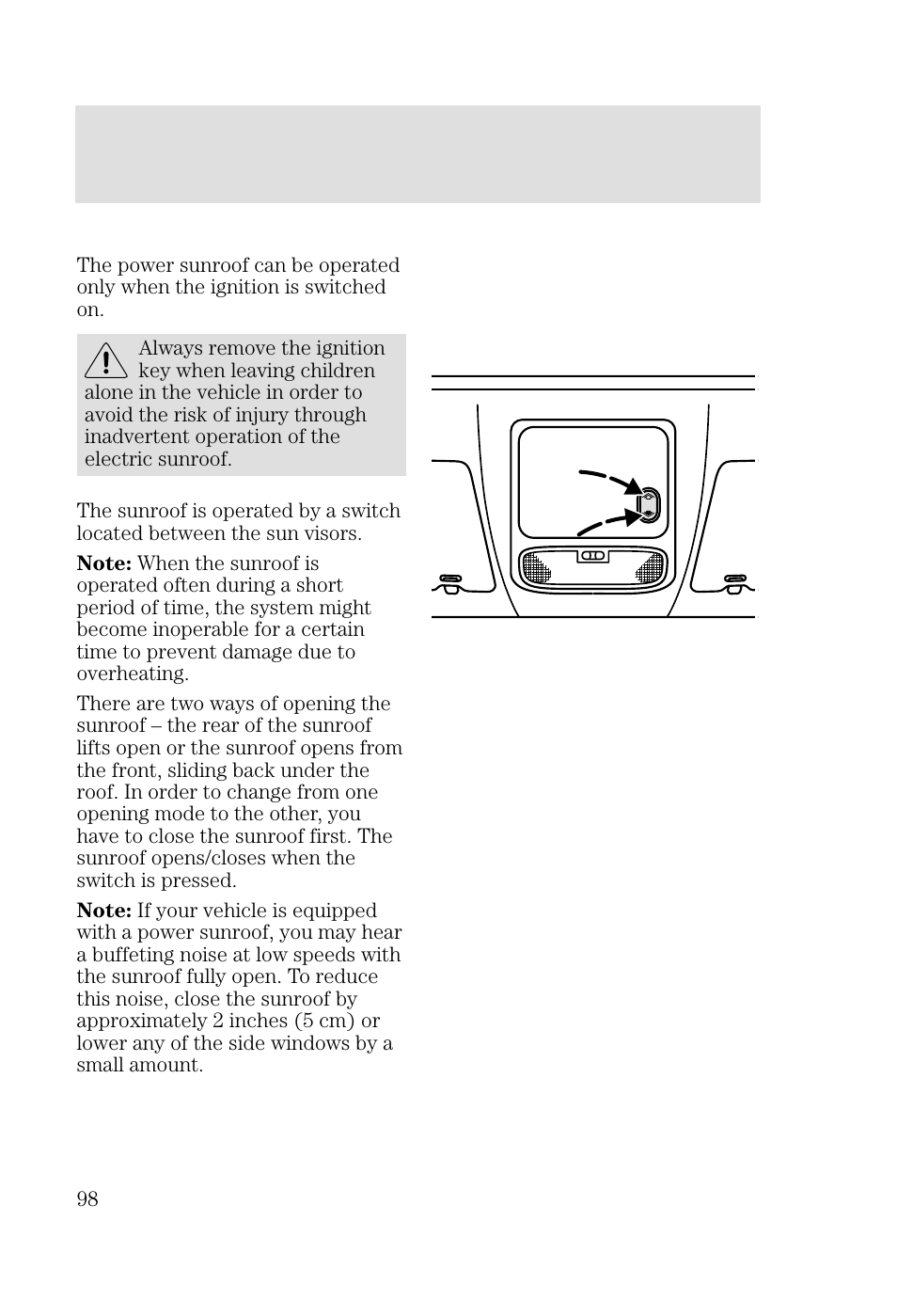 Driver controls | FORD 2002 Focus v.2 User Manual | Page 98 / 336