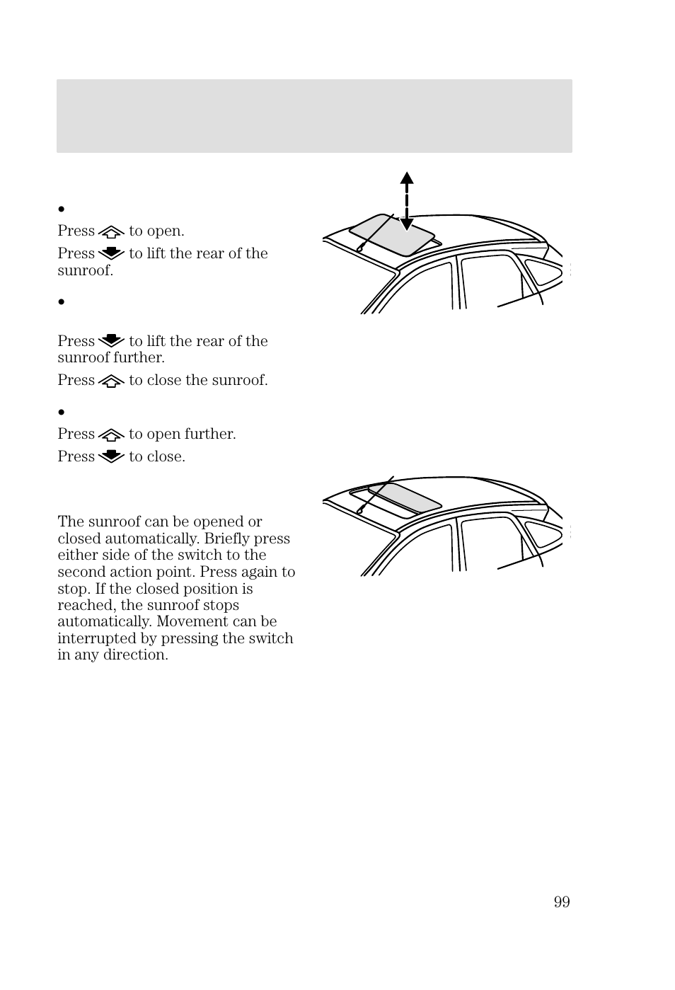 Driver controls | FORD 2002 Focus v.2 User Manual | Page 99 / 336