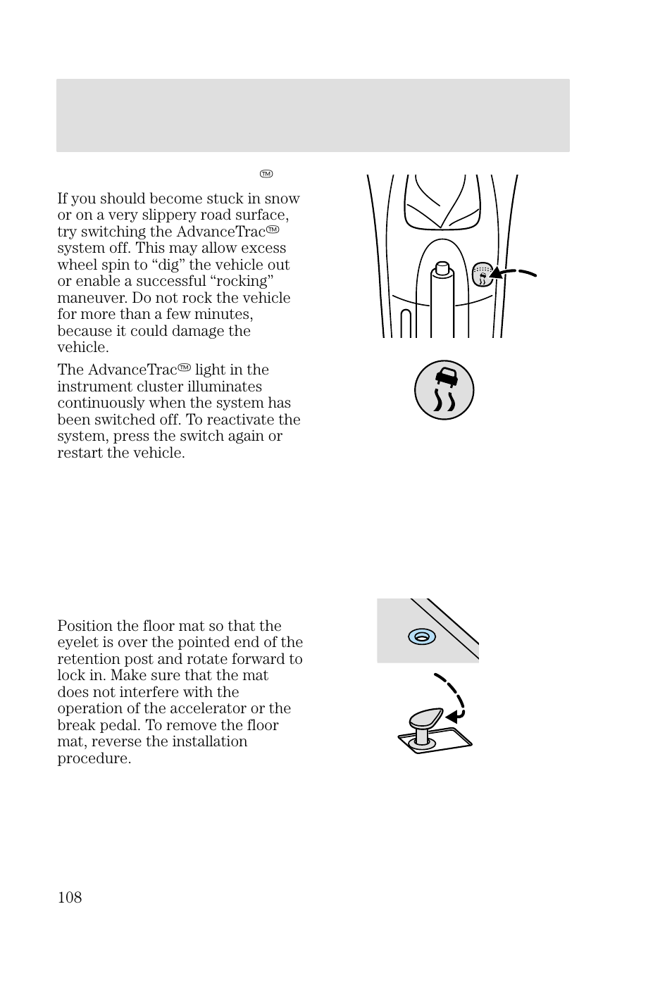 Driver controls | FORD 2002 Focus v.3 User Manual | Page 108 / 336