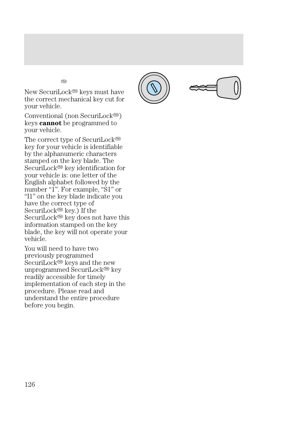 Locks and security | FORD 2002 Focus v.3 User Manual | Page 126 / 336