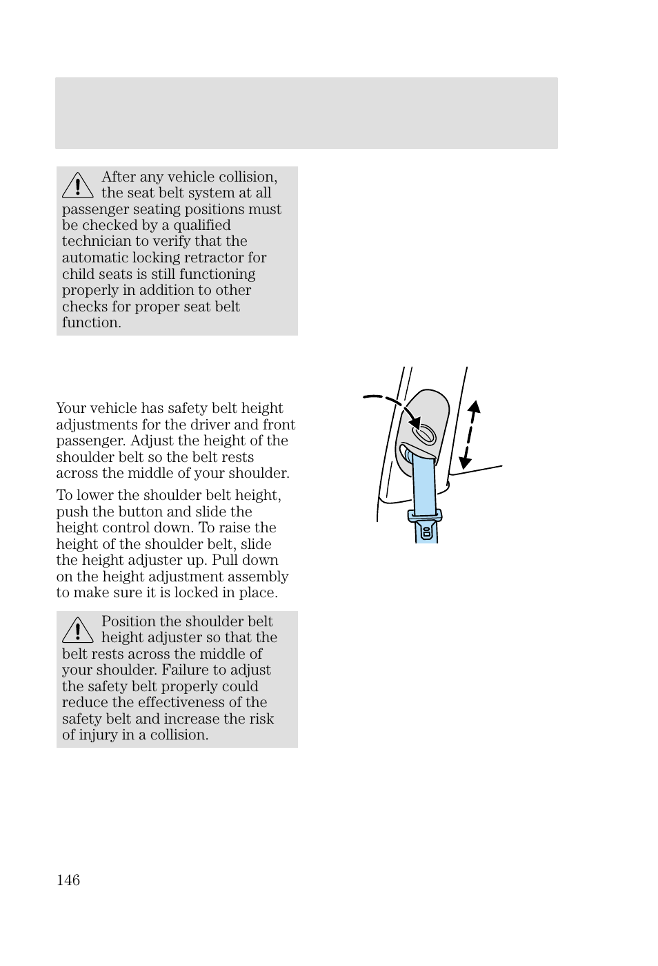 Seating and safety restraints | FORD 2002 Focus v.3 User Manual | Page 146 / 336