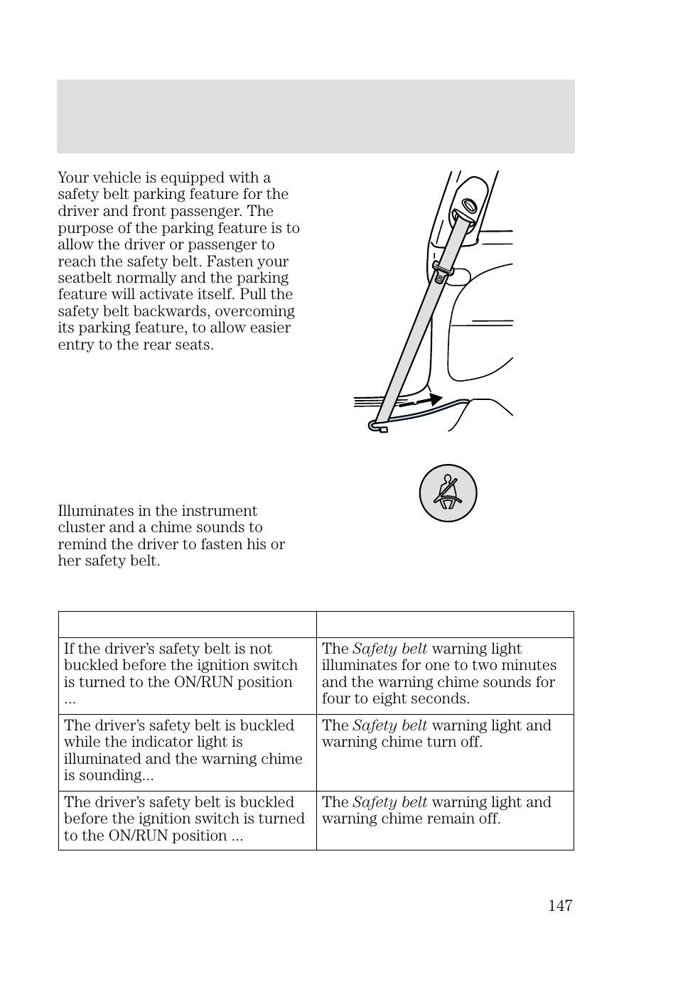 Seating and safety restraints | FORD 2002 Focus v.3 User Manual | Page 147 / 336