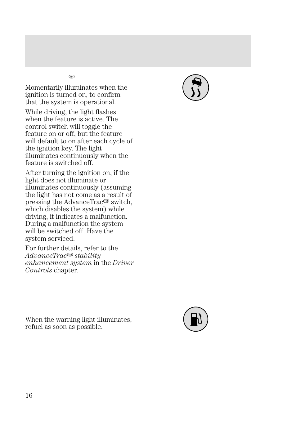 Instrument cluster | FORD 2002 Focus v.3 User Manual | Page 16 / 336