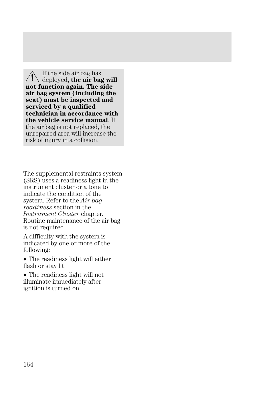 Seating and safety restraints | FORD 2002 Focus v.3 User Manual | Page 164 / 336