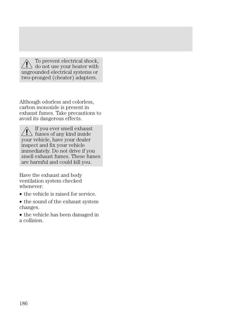 Driving | FORD 2002 Focus v.3 User Manual | Page 186 / 336