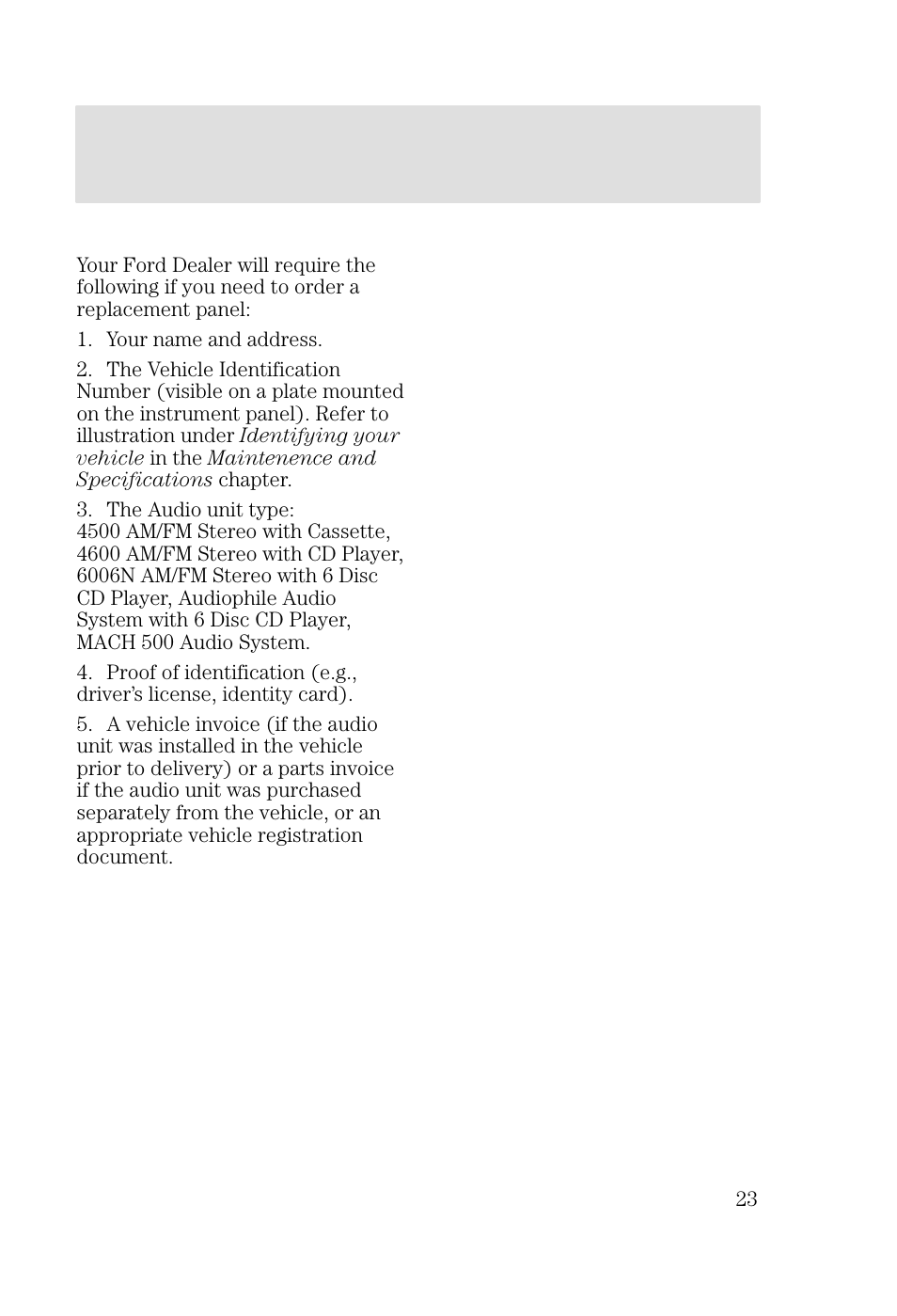 Entertainment systems | FORD 2002 Focus v.3 User Manual | Page 23 / 336