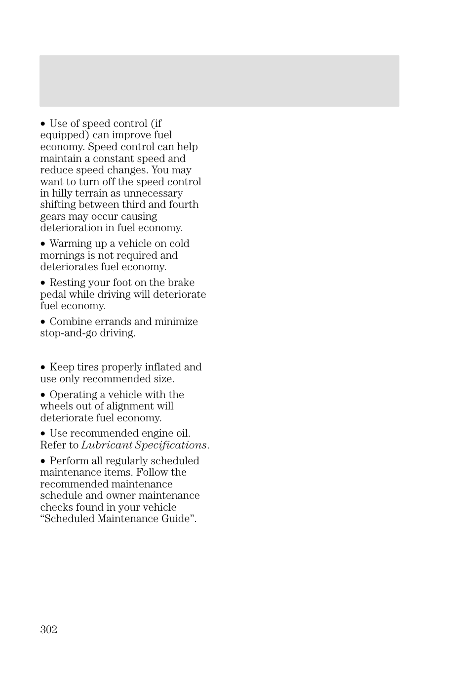 Maintenance and specifications | FORD 2002 Focus v.3 User Manual | Page 302 / 336