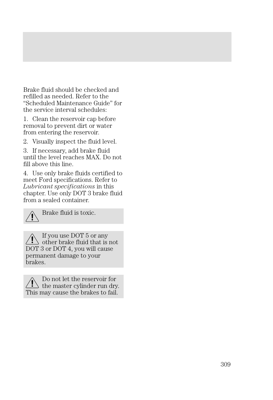 Maintenance and specifications | FORD 2002 Focus v.3 User Manual | Page 309 / 336