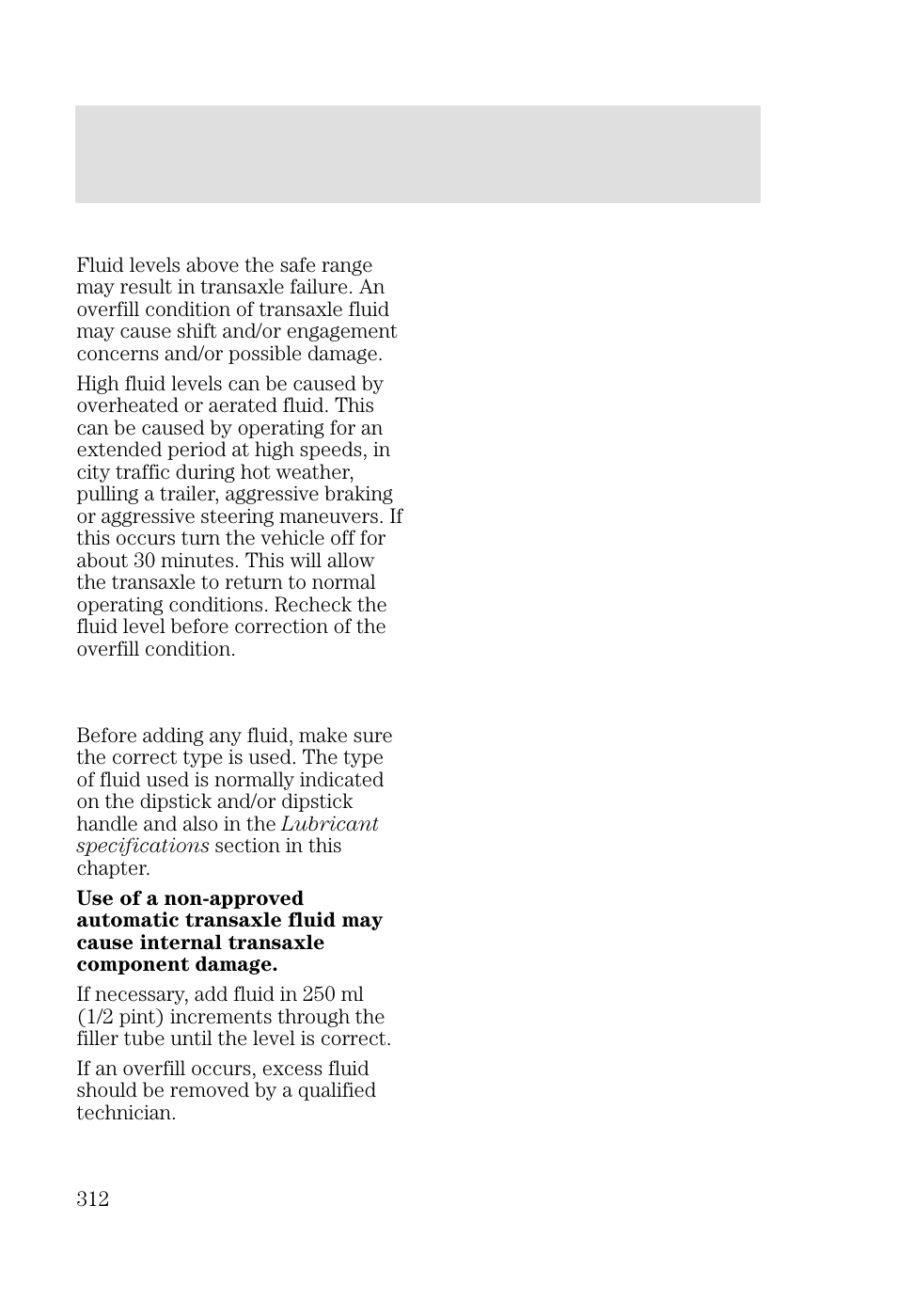 Maintenance and specifications | FORD 2002 Focus v.3 User Manual | Page 312 / 336