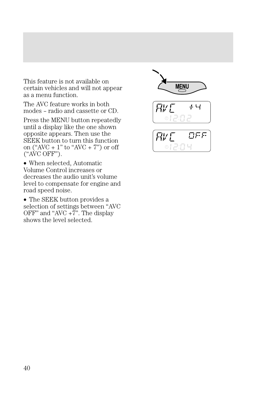 Entertainment systems | FORD 2002 Focus v.3 User Manual | Page 40 / 336