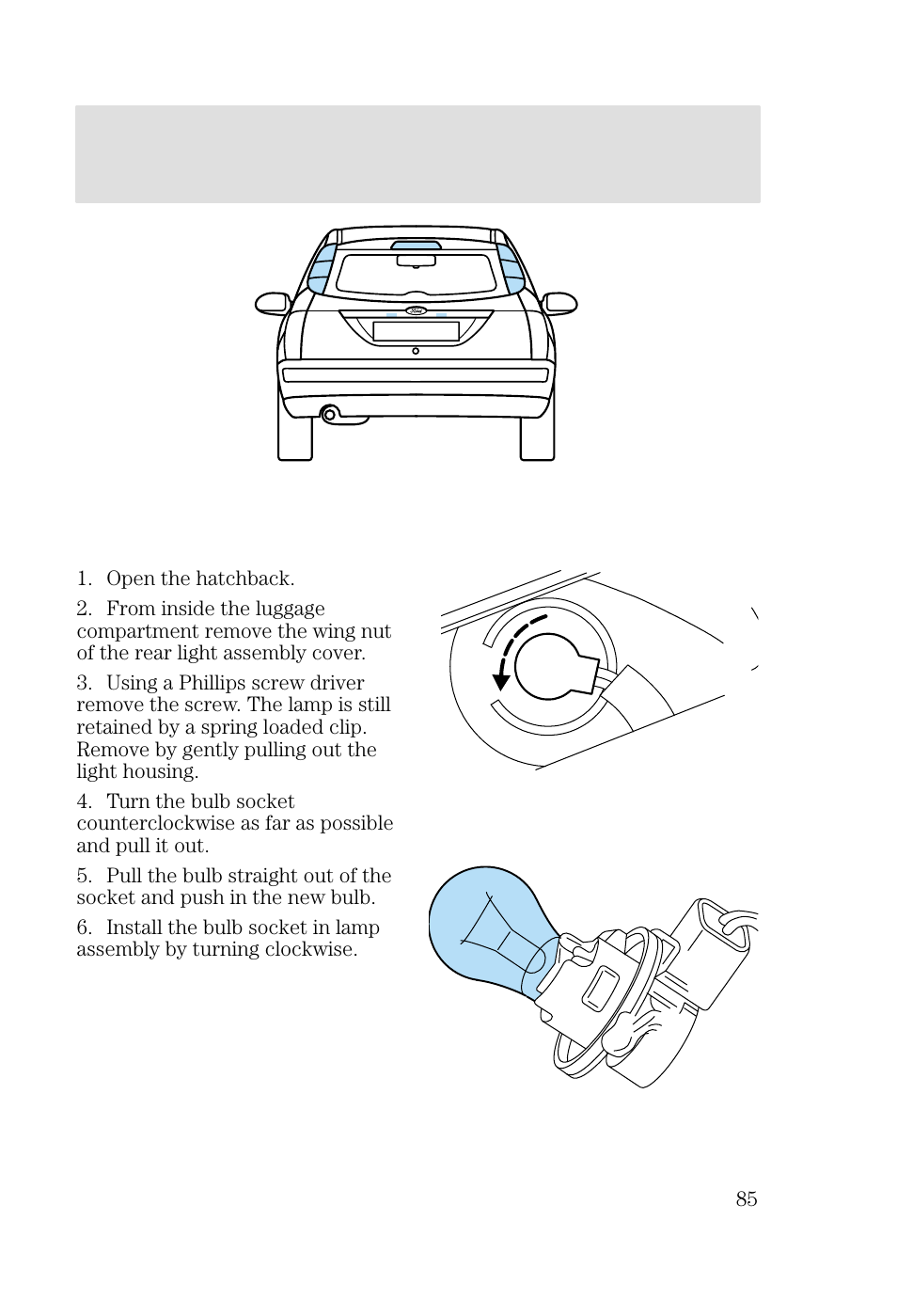 Lights | FORD 2002 Focus v.3 User Manual | Page 85 / 336